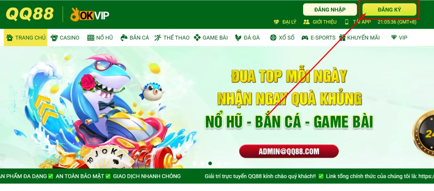 Đăng Ký QQ88 – Hành Trình Bắt Đầu Giải Trí Trực Tuyến Đỉnh Cao 2025